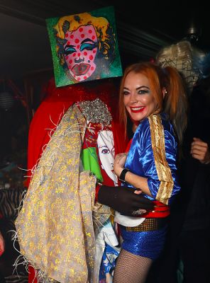 lindsay lohan in Lindsay Lohan Basically Dressed As Herself For Halloween