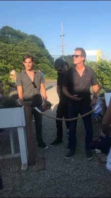 rande gerber in All The Celebrities We Spotted In The Hamptons This Weekend