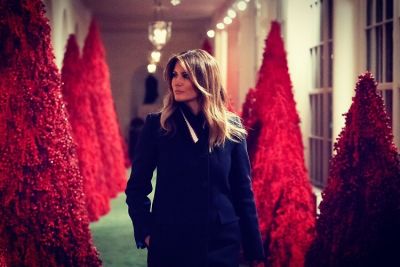 The White House Holiday Decorations Are Back & Just As Terrifying As Ever