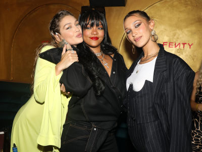 Gigi & Bella Party With Rihanna At Her Fenty Bash In Paris