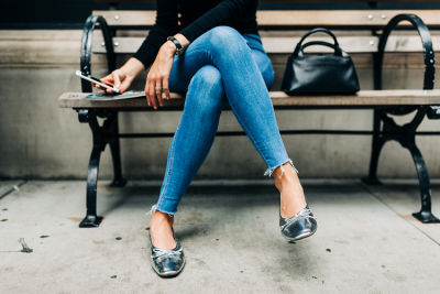 christie grimm in These Metallic Flats Are The Easiest Way To Look Effortlessly Cool This Fall