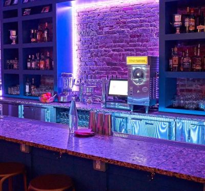 Miami Meets The Lower East Side At This New Neon-Lit Cocktail Bar