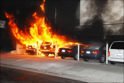 LA Arson Car Fire