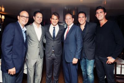 Paul Annacone, Severin Lüthi, Roger Federer, Tony Godsick, Stéphane Vivier, Nick Annacone