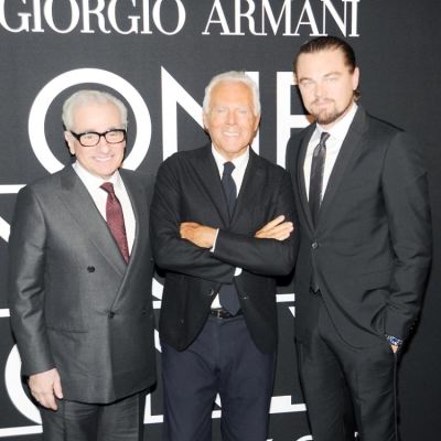 Martin Scorsese, Giorgio Armani, Leonardo DiCaprio