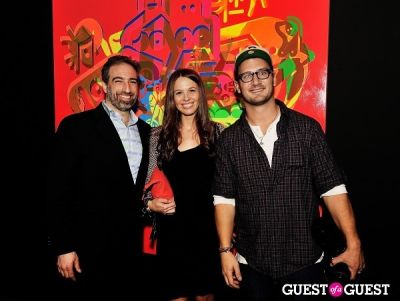 adam greenberger in Ryan McGinness - Women: Blacklight Paintings and Sculptures Exhibition Opening