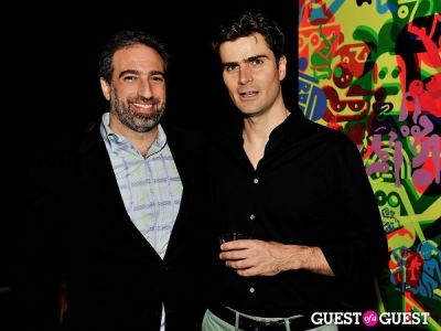 adam greenberger in Ryan McGinness - Women: Blacklight Paintings and Sculptures Exhibition Opening