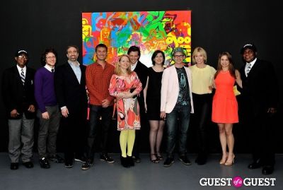 ulrika talling-smith in Ryan McGinness - Women: Blacklight Paintings and Sculptures Exhibition Opening