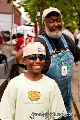 ed mitchell-with-nephew-and-heir in Snapple Big Apple Barbecue Block Party