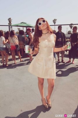 jennessa rose in FILTER x Burton LA Flagship Store Rooftop Pool Party With White Arrows 
