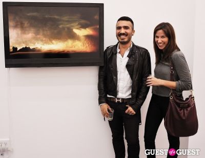 jorge baron-munoz in Kim Keever opening at Charles Bank Gallery