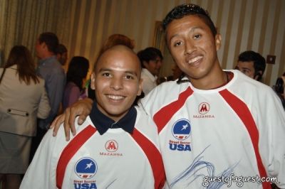 jorge revolorio in USA Homeless Soccer Team Jersey Presentation at Cipriani Wall Street