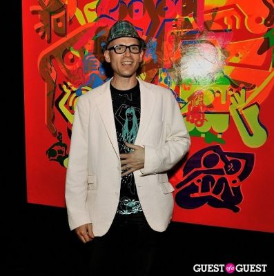 keppie kepple in Ryan McGinness - Women: Blacklight Paintings and Sculptures Exhibition Opening