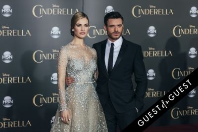 lily james in Premiere of Disney's 