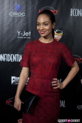 lyndie greenwood in Los Angeles Confidential Grammy Party With Robin Thicke - Arrivals