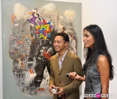 michael balaoing in Ronald Ventura: A Thousand Islands opening at Tyler Rollins Gallery