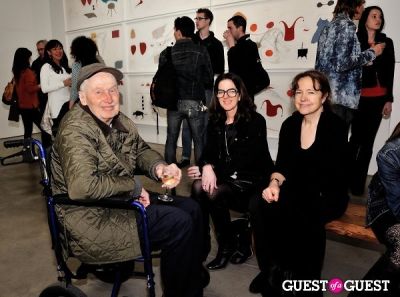 richard artschwager in Jorinde Voigt opening reception at David Nolan Gallery