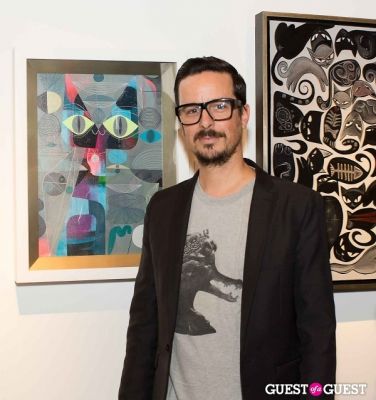 tim biskup in Cat Art Show Los Angeles Opening Night Party at 101/Exhibit