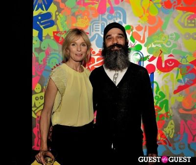allen grubesic in Ryan McGinness - Women: Blacklight Paintings and Sculptures Exhibition Opening