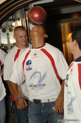 alvin soto in USA Homeless Soccer Team Jersey Presentation at Cipriani Wall Street