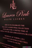Lauren by Ralph Lauren and Glamour Magazine Celebrate Fall 2011 Lauren Pink Collection #69