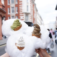 The Latest Instagram Dessert Trend? Cotton Candy Covered Ice Cream Cones