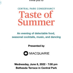 Central Park Conservancy's Taste Of Summer Event