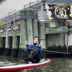 Jack Schlossberg Celebrates His 30th Birthday... Paddle Boarding On The Hudson?