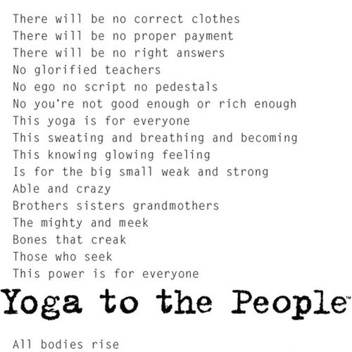 Yoga To The People