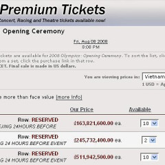 Pricetag On Olympic Opening Ceremony Tickets Make Dune's $2K Look Like Chump Change
