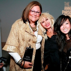 Betsey Johnson Presents First Ever AAS Icon Award To Fern Mallis At Parsons Fashion Studies Line Debut