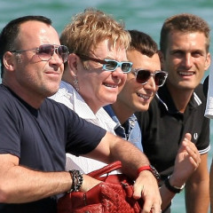 Sir Elton John All Smiles In St. Tropez