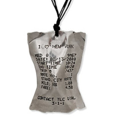 The Best Guests Come Bearing Gifts…Taxicab Receipt Necklace