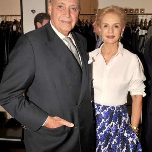 Carolina Herrera Hosts Larry Fink At Her Store Before Saks Show