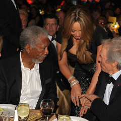 Clint Eastwood And Morgan Freeman Blinded By Mariah's Bling