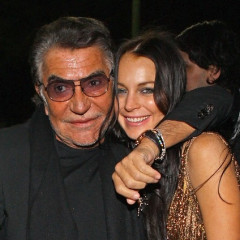 Lindsay Lohan, Roberto Cavalli Spread The Love At Milan Fashion Week