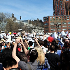 The Hipster Pillow Fight In Union Square
