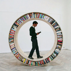 The Best Guest Come Bearing Gifts...The Circular Walking Bookshelf