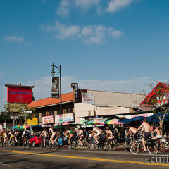 L.A. Cyclists Bare All For World Naked Bike Ride