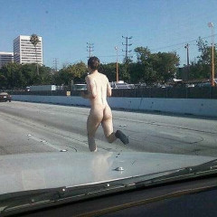 Photo Of The Day: ANOTHER (!!) Naked Man Graces The 405