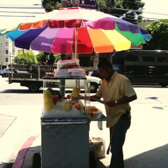 Summer Photo Of The Day: The Rainbow Fruit Cart Guy