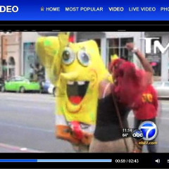 Isn't It Weird How This Absurd Local News Report On A Hollywood Blvd SpongeBob Beatdown By Two Women Is NOT A Joke?