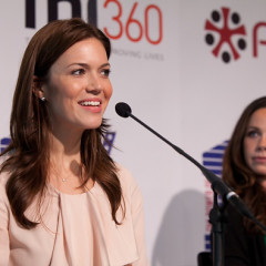 Mandy Moore, Barbara Bush Hold Foreign Aid Conference At Newseum