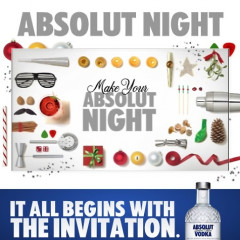 Deviate From The Standard Holiday Party E-vite With A Video Invite From ABSOLUT