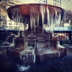 Photo Of The Day: Icicle Fountain In Bryant Park!