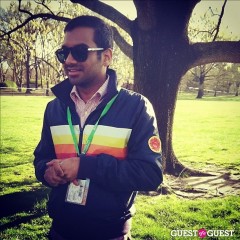Aziz Ansari Kicks Off Spring With The Inaugural First Mow Of Sheep Meadow In Central Park...On An Actual Lawn Mower