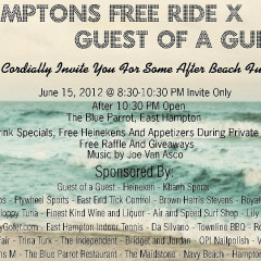 Win 2 VIP Tickets To The Hamptons Free Ride And GofG Party At The Blue Parrot!