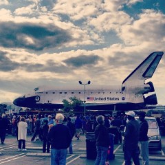 Photo Of The Day: Space Shuttle Endeavour Parks In The Staples Lot