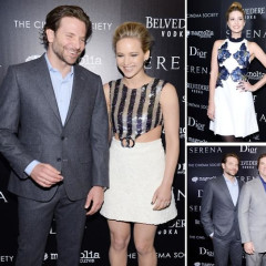 Bradley Cooper & Jennifer Lawrence Share A Laugh On The Red Carpet At The 'Serena' Screening