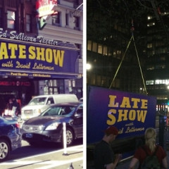 The End Of An Era: The Late Show Sign Comes Down